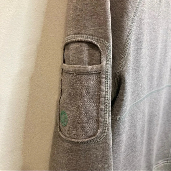 LULULEMON Sz 14 Bench Warmer Zipper Thick Jersey Knit  Funnel Neckline Jacket - Picture 9 of 12